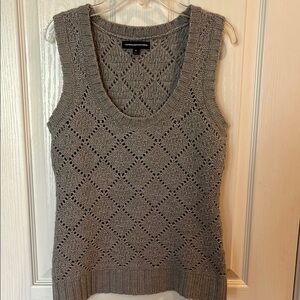 Express Design Studio Gray Sleeveless Knit Top